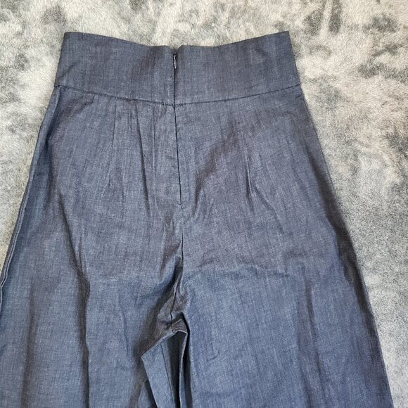 Never A Wallflower Blue Matador High Rise Pants Small Wide Leg Palazzo NEW $285 - Picture 7 of 14